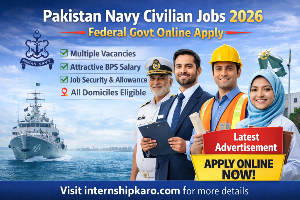 Pakistan Navy Civilian Jobs 2026 - Apply Online