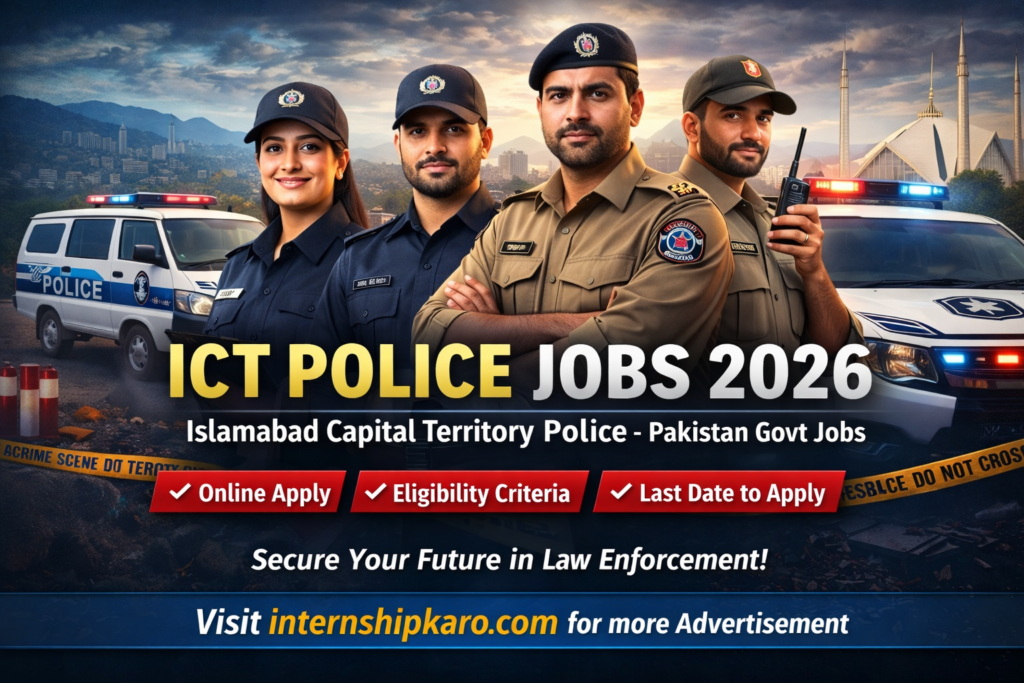 ICT Police Jobs 2026 – Islamabad Capital Territory Police 500+ New Vacancies