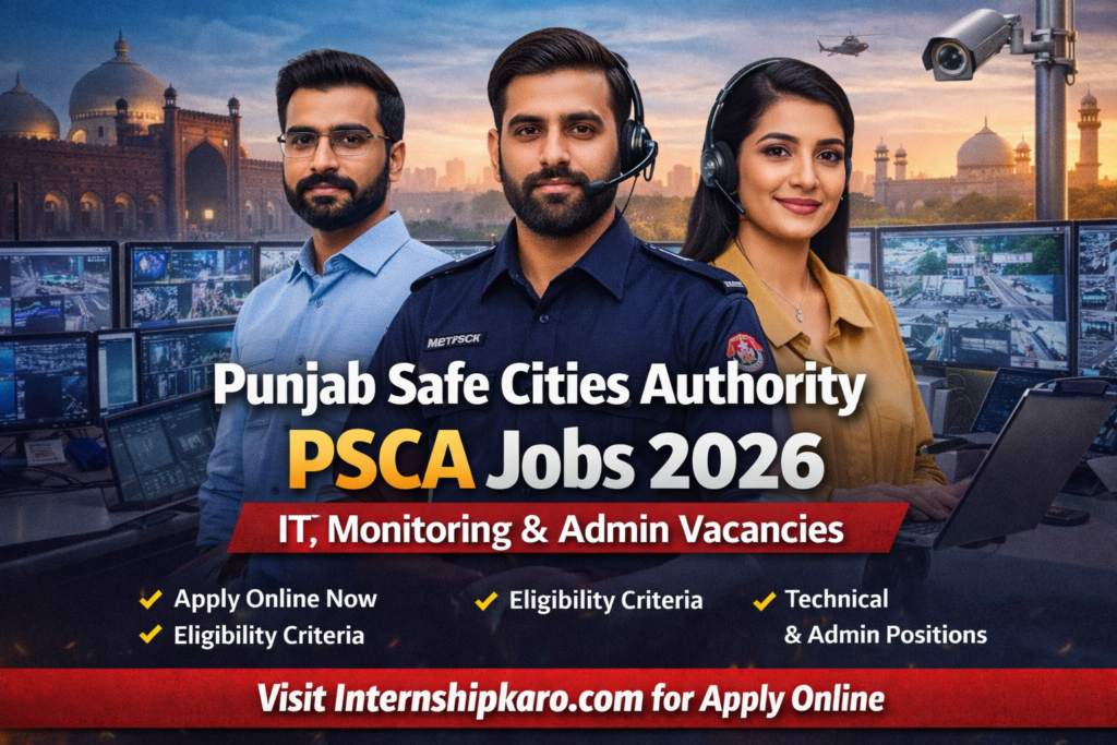 PSCA Jobs 2026 – Punjab Safe City Authority New Govt Jobs | Apply Online