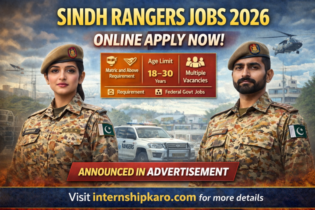 Sindh Rangers Jobs 2026 - Latest Government Vacancies | Apply Online